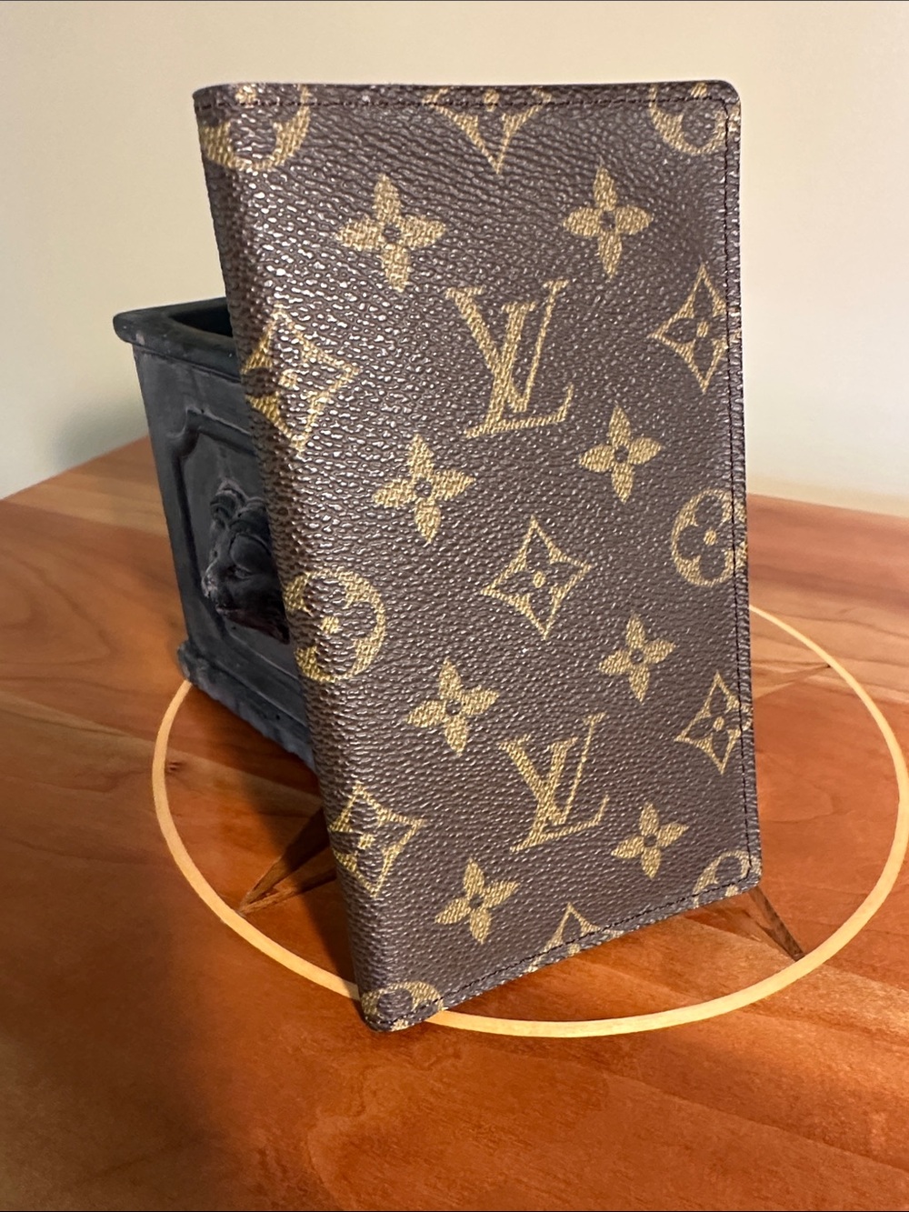 Authentic Louis Vuitton checkbook holder case Monogram Wallet.